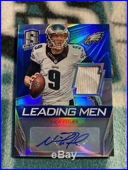 03/15 Nick Foles Auto Spectra Blue Prizm Eagles Game Used Patch Autograph Bears