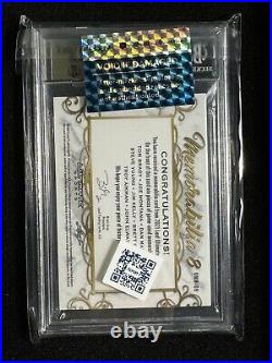 #1/1 Gold 2021 Leaf Ultimate Tom Brady Joe Montana NFL Shield GU Patch BGS 9.5