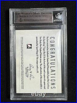 #1/1 TOM BRADY 2009 Sportkings SUPER BOX Patch Jersey Game Used Platinum BGS 9