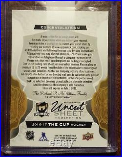 16-17 The Cup Signature & Dual Sig Materials Artist Proof Uncut Sheet Redemption