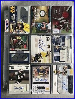 173 Autograph, Jersey, Game Used Michigan Football Cards Lot