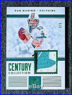 18 Encased Dan Marino Game-Worn 3 Color Throwback Dolphin Logo Patch Legend #/5
