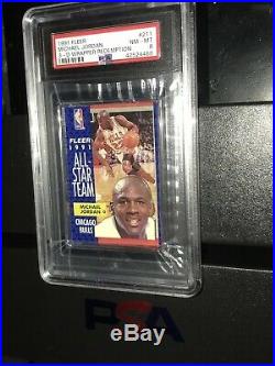 1991 Fleer 3-D Wrapper Redemption Michael Jordan All Star #211 PSA 8 RARE
