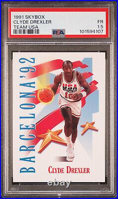 1991 Skybox Team USA Clyde Drexler NNO HOF PSA 1.5 92 NBA Short Print Olympic