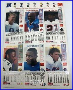 1993 McDonalds Gameday All-Star Football Uncut Card Redemption Sheet 50ct Set CS