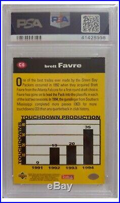 1995 Collectors Choice Brett Favre CRASH THE GAME GOLD #C6 graded PSA 9 POP 3