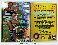 1995 Select AFL Series 1 Signature Redemption Card SC1 Gary Ablett (Geelong)