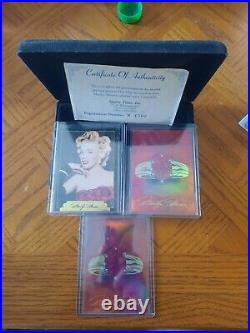 1995 Sports Time Inc. Marilyn Monroe Ruby Card With 2 Redemption Cards And Case