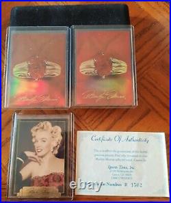 1995 Sports Time Inc. Marilyn Monroe Ruby Card With 2 Redemption Cards And Case