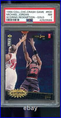 1996-97 Collector's Choice You Crash The Game Gold Michael Jordan PSA 7 Graded