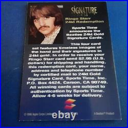 1996 Sports Time Beatles REDEMPTION Card RINGO STARR RARE Signature Series LOOK