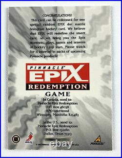 1997-98 Pinnacle EPIX Redemption Game Card Not Redeemed