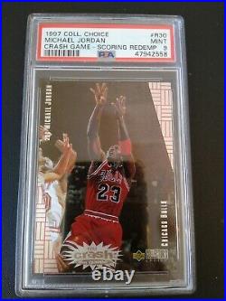 1997-98 UD Choice Michael Jordan Crash the Game Scoring Redemption #R30 PSA 9
