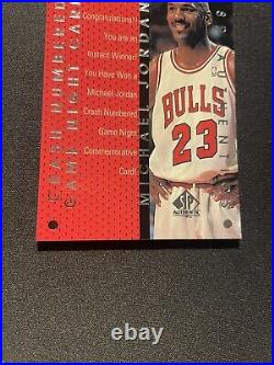 1997-98 Upper Deck SP Authentic Michael Jordan Trade Card Crash Number Game MJ6