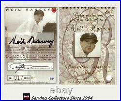 1998/99 Select Cricket Retail Trading Cards Neil Harvey Signature + Redemption