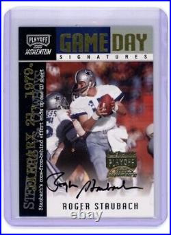 2000 Playoff Momentum Game Day Signatures Roger Staubach Autograph Auto /75 HOF