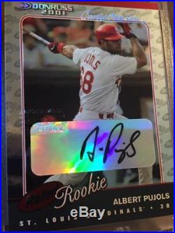 2001 Albert Pujols Donruss Career Stat Line Redemption AUTO RC Only 25 Made