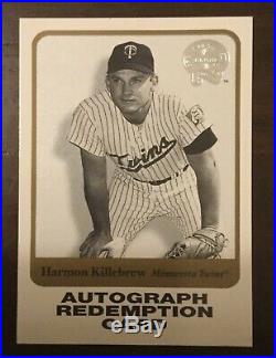 2001 Fleer Greats Of The Game Autograph Harmon Killebrew Redemption Card
