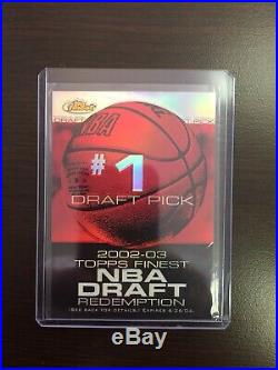 2002-03 Topps Finest #1 Draft Pick Redemption Card Numbered 196/250 Lebron James