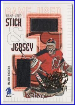 2004-05 Be A Player Stick Jersey All Star Game Redemption 1/1 Martin Brodeur