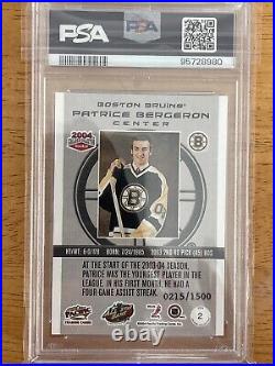 2004-05 Pacific Calder Patrice Bergeron All-Star Game Redemption RC /1500 PSA 9