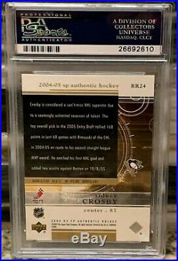 2004 SP Authentic Rookie Redemption Gold Sidney Crosby PSA 10 Gem Mint RC #/399