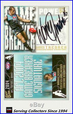 2004 Select AFL Ovation Game Breaker Signature Redemption Card Warren Trendra