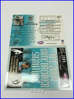 2004 Select AFL Ovation Game Breaker Signature Redemption Card Warren Trendra#77