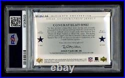 2004 Ultimate Collection Aikman Staubach Dual Game Used Jersey Auto /15 PSA 10