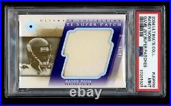 2004 Ultimate Collection Randy Moss Super Patch Jumbo Game Used Holo /15 PSA 9