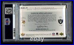 2004 Ultimate Collection Tarkenton Stabler Dual Game Used Jersey Auto /15 PSA 10