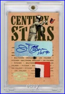 2005 Donruss Throwback Threads Century Stars Jim Palmer Game Used Patch Auto 2/5