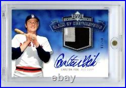 2005 Upper Deck Class of Cooperstown Carlton Fisk Game Used Patch Auto /10 HOF