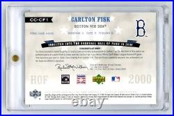 2005 Upper Deck Class of Cooperstown Carlton Fisk Game Used Patch Auto /10 HOF