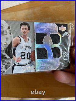 2006-07 UD Black Manu Ginobili Game-used Jersey Patch 21/100 Scarce Redemption