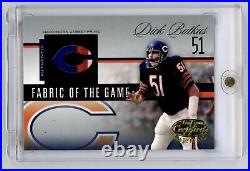 2006 Leaf Certified Fabric of the Game Dick Butkus Game Used Pro Bowl Patch /25