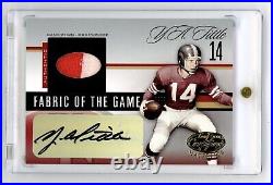 2006 Leaf Certified Materials Fabric of Game Y. A. Tittle Game Used Patch Auto /5