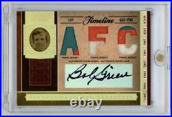 2006 National Treasures Timeline Bob Griese Game Used Triple Patch Auto True 1/1