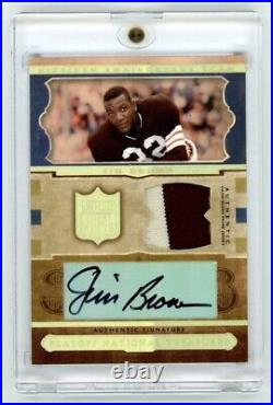 2006 Playoff National Treasures Jim Brown 75th Anniversary GU Patch Auto /25 HOF