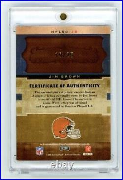 2006 Playoff National Treasures Jim Brown 75th Anniversary GU Patch Auto /25 HOF