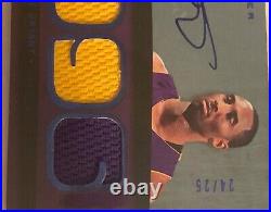2007/08 UD Premier 4 Remnants, Kobe Bryant Auto on card gu 1996 #24/25 Jrsy #