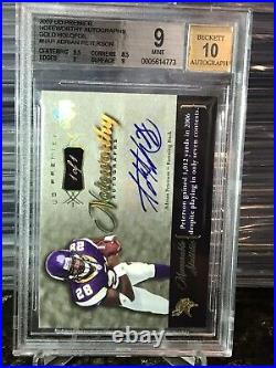 2007 Adrian Peterson Gold Holofoil 1/1 Rc Auto Holy Grail Rookie Bgs 9/10 Pop 1