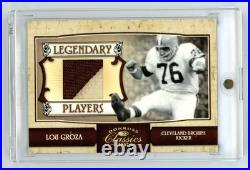 2007 Donruss Classics Legendary Players Lou Groza Game Used Prime Patch /25 HOF