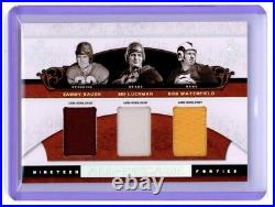 2007 National Treasures Sammy Baugh Luckman Waterfield Game Used Jersey 25/25