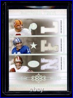 2007 National Treasures Trios Jurgensen Staubach Montana Triple GU Jersey /25