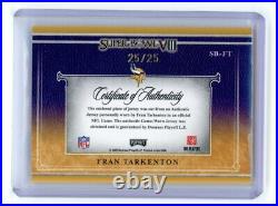 2007 Playoff National Treasures Super Bowl Fran Tarkenton Game Used Patch 25/25