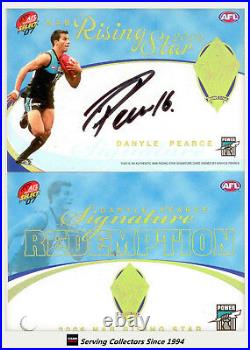 2007 Select AFL Supreme Cards Signature Redemption Card SR3 Daniel Pearce