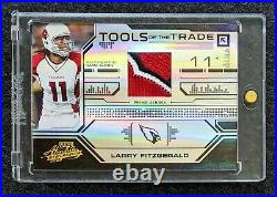2008 Absolute Larry Fitzgerald 3 Color Game Worn Logo Patch Tools of Trade #/13