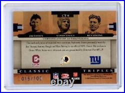 2008 Donruss Classics Jim Thorpe Baugh Strong Triple Game Used Jersey /100 HOF