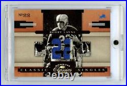 2008 Donruss Classics Singles Bobby Layne Game Used Prime Patch /13 Lions HOF